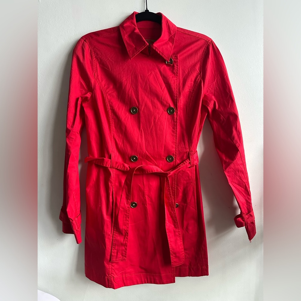 Michael Kors Vintage Y2K 2000s Cherry Red Double Breasted MK Gold Label small